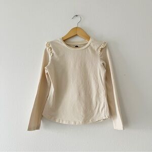 DOT AUSTRALIA | Long Sleeve Ruffle Tee in Cream | 7
